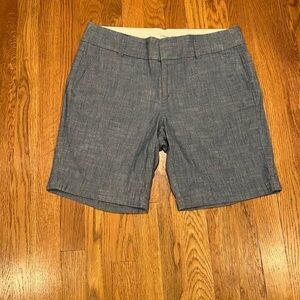 J CREW Blue Chambray Shorts EUC 8